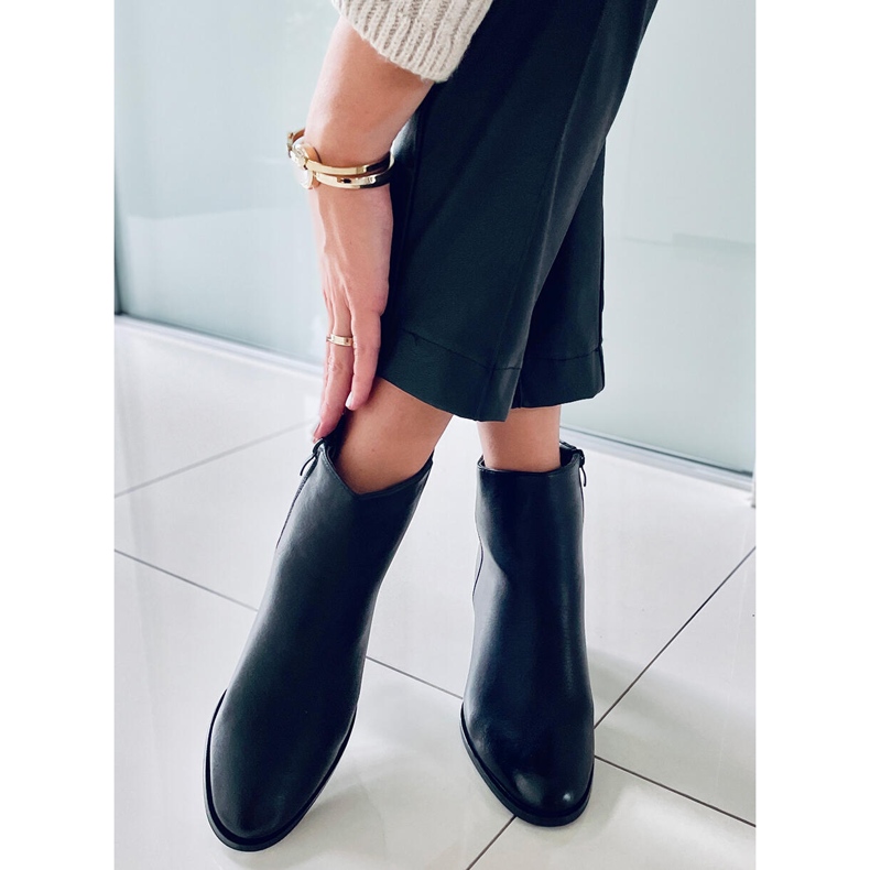 Botki na obcasie czarne 1903 Black 2