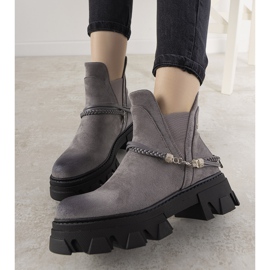 Szare botki z bransoletką Fearless 1