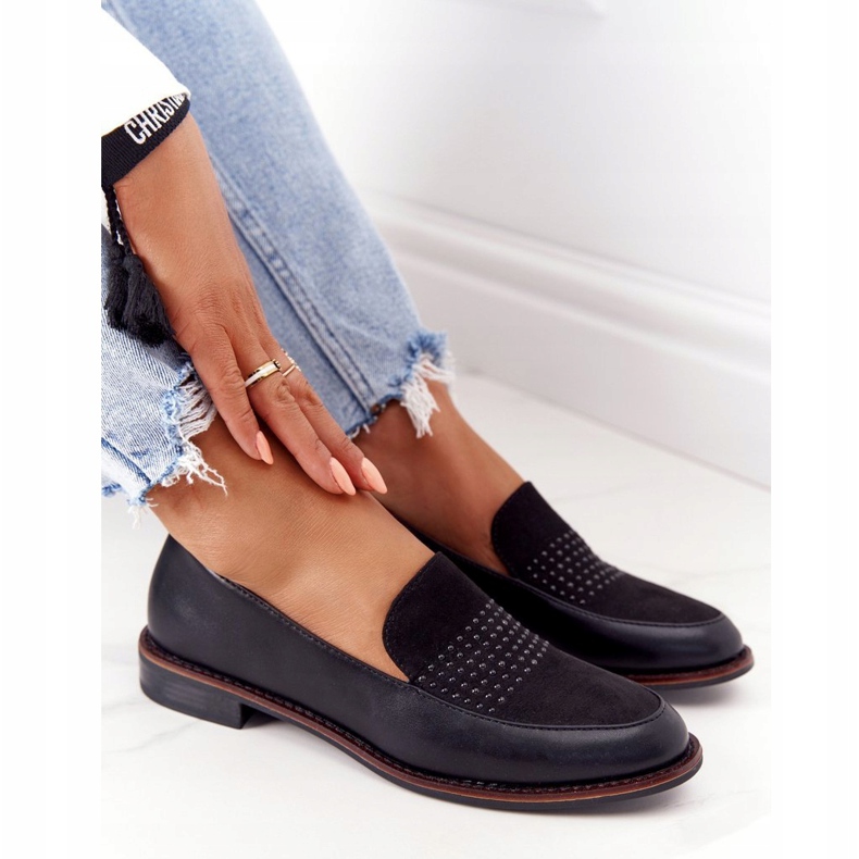 Damskie Mokasyny Sergio Leone Czarne 4