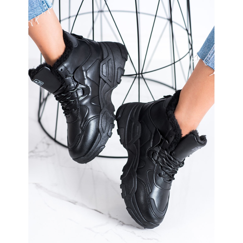 Evento Ocieplane Botki Sneakersy czarne 2