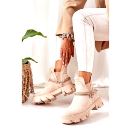 PS1 Ocieplane Botki Sztyblety Beżowe Good Idea beżowy 2
