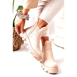 PS1 Ocieplane Botki Sztyblety Beżowe Good Idea beżowy 1