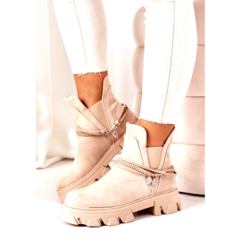 PS1 Ocieplane Botki Sztyblety Beżowe Good Idea beżowy 3