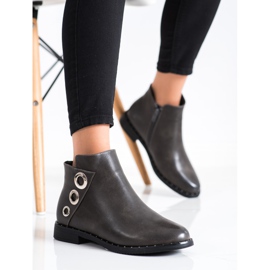 Goodin Botki Ze Srebrnymi Ozdobami brązowe 2