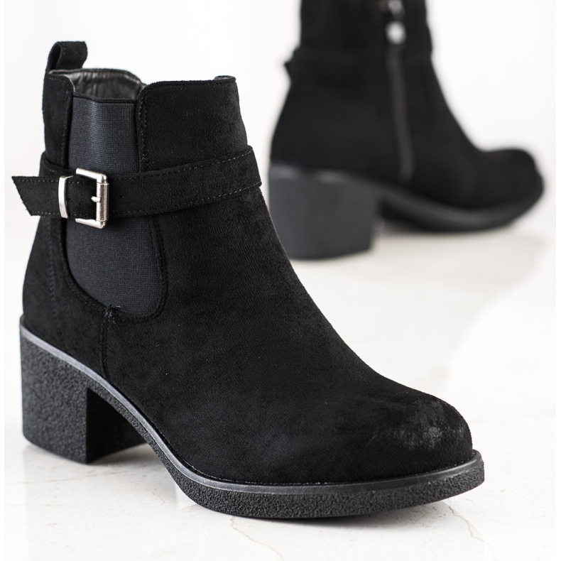 Marquiz Wygodne Casualowe Botki czarne 1