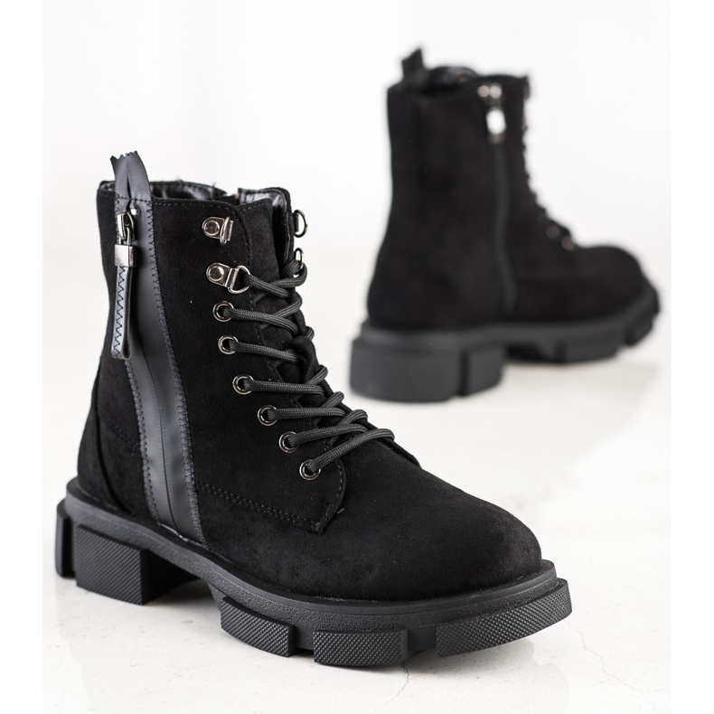 Cm Paris Czarne Trapery Z Ozdobnym Suwakiem 1