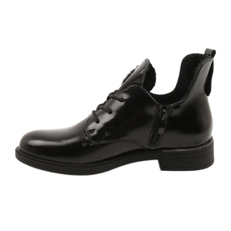 Botki lakierowane Sergio Leone PB262 czarne 1