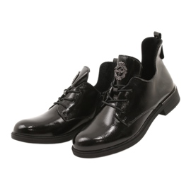 Botki lakierowane Sergio Leone PB262 czarne 5