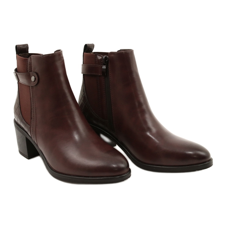 Klasyczne Botki Brązowe Sergio Leone BT630 5