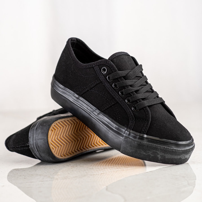 Bella Star Czarne Trampki Na Platformie 1