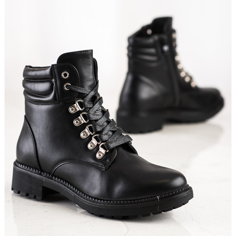 Cm Paris Casualowe Sznurowane Botki czarne 1