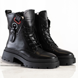 Seastar Czarne Workery Z Eko Skóry 1