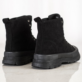 Seastar Wysokie Zamszowe Trampki czarne 1