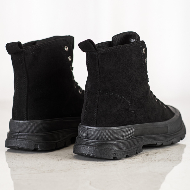 Seastar Wysokie Zamszowe Trampki czarne 1