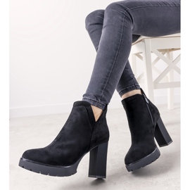 Czarne botki na słupku Bushido 1