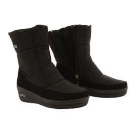 Damskie lekkie śniegowce na futerku Progress PROGJ-22-126 czarne 4