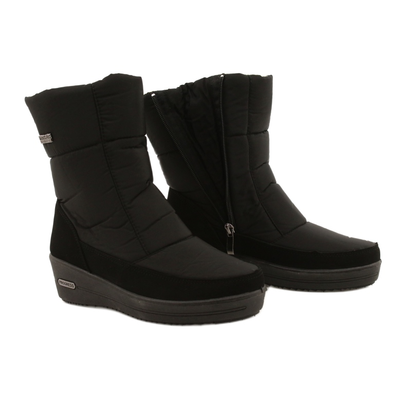 Damskie lekkie śniegowce na futerku Progress PROGJ-22-126 czarne 4