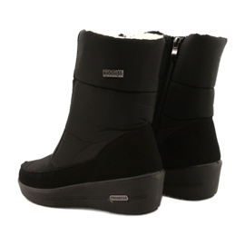 Damskie lekkie śniegowce na futerku Progress PROGJ-22-126 czarne 3