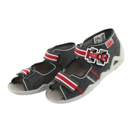 Befado obuwie dziecięce 250P087 czerwone szare 4