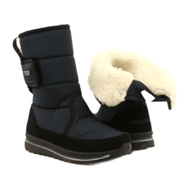 Damskie sportowe botki Progress PROGJ-21-08 granatowe czarne 5