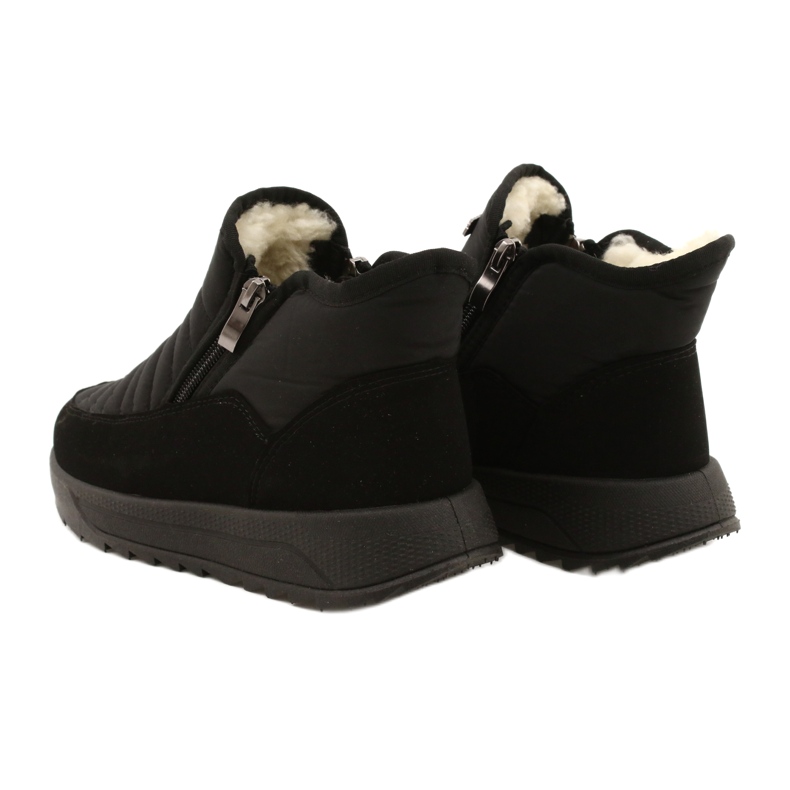 Botki damskie na futerku Progress PROGJ-21-21 czarne 4