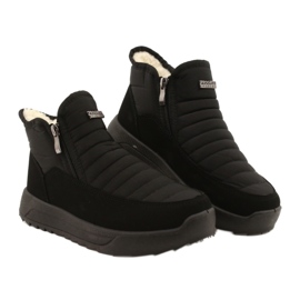 Botki damskie na futerku Progress PROGJ-21-21 czarne 5