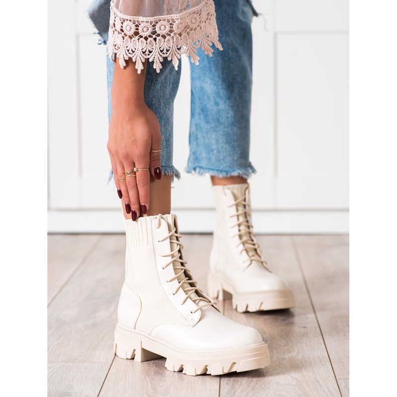 Seastar Wsuwane Workery Ze Skarpetą beżowy 2