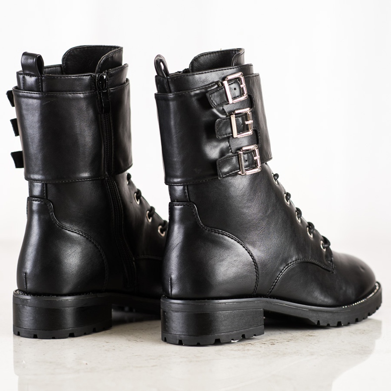 Cm Paris Czarne Workery Z Cyrkoniami 1