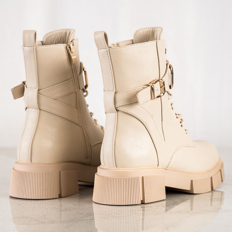 Seastar Modne Kremowe Workery beżowy 1