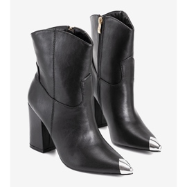 Czarne botki typu kowbojki Breton 1