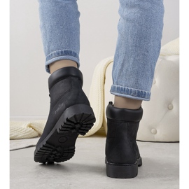 Czarne traperki damskie Big Star Amitee 2