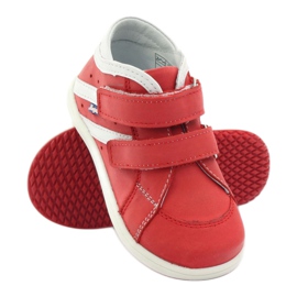 Hugotti Trzewiki skórzane na rzepy czerwone 3