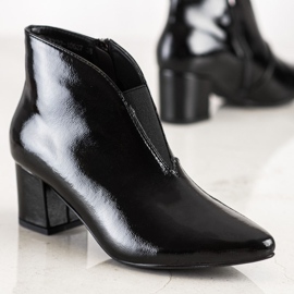 Lakierowane Botki VINCEZA czarne 1