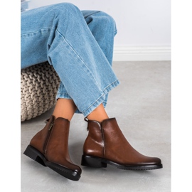 Klasyczne Botki VINCEZA brązowe 2