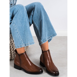 Klasyczne Botki VINCEZA brązowe 1