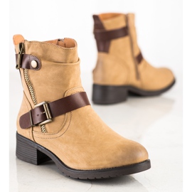 Sabatina Brązowe Botki Workery Z Eko Skóry 1