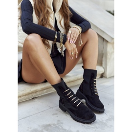 PM1 Damskie Botki Workery Wsuwane Czarne Maxine 1