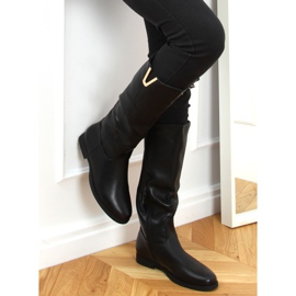 Oficerki damskie czarne YY6787 Black 4
