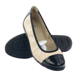 Caprice balerinki buty damskie 22152 czarne brązowe 3
