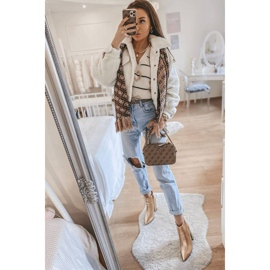 Złote botki na słupku Stomp złoty 1