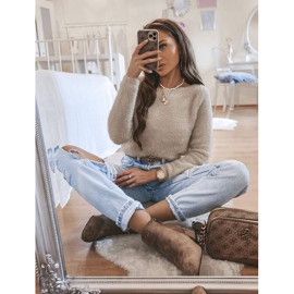 Botki na słupku w kolorze khaki Ana beżowy brązowe 2