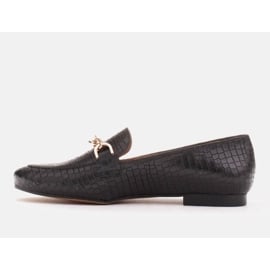 Marco Shoes Baleriny ze złotym łańcuchem czarne 2