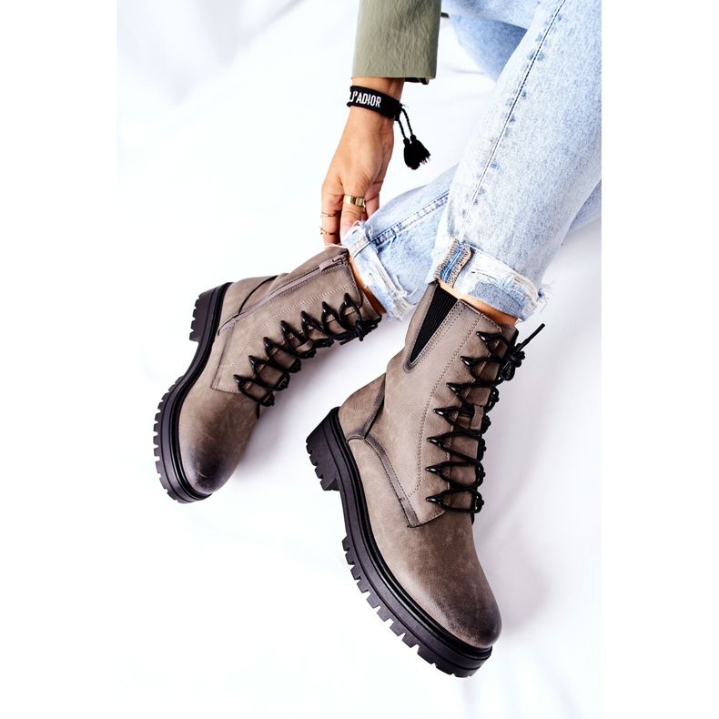 Botki Workery Ocieplane Sergio Leone Szare TR756 1