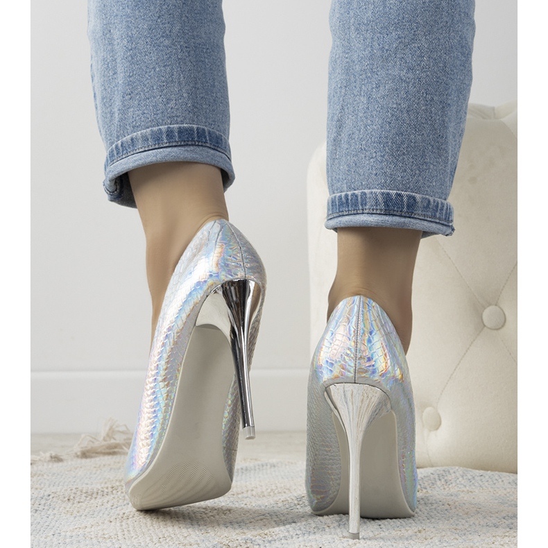 Srebrne holograficzne szpilki Craigie srebrny 1