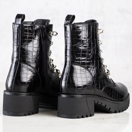 Bestelle Stylowe Ocieplane Workery czarne 1