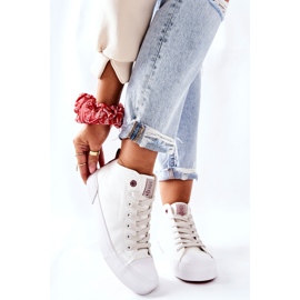 Damskie Wysokie Trampki Cross Jeans II2R4033C Białe 8