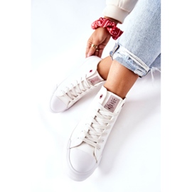 Damskie Wysokie Trampki Cross Jeans II2R4033C Białe 2