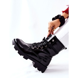 PG1 Botki Damskie Workery Czarne Semope 2