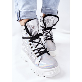 Vinceza Damskie Trapery Srebrne Ismobe srebrny 2