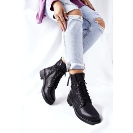 Wysokie Botki Workery Z Suwakami Czarne Maisa 2